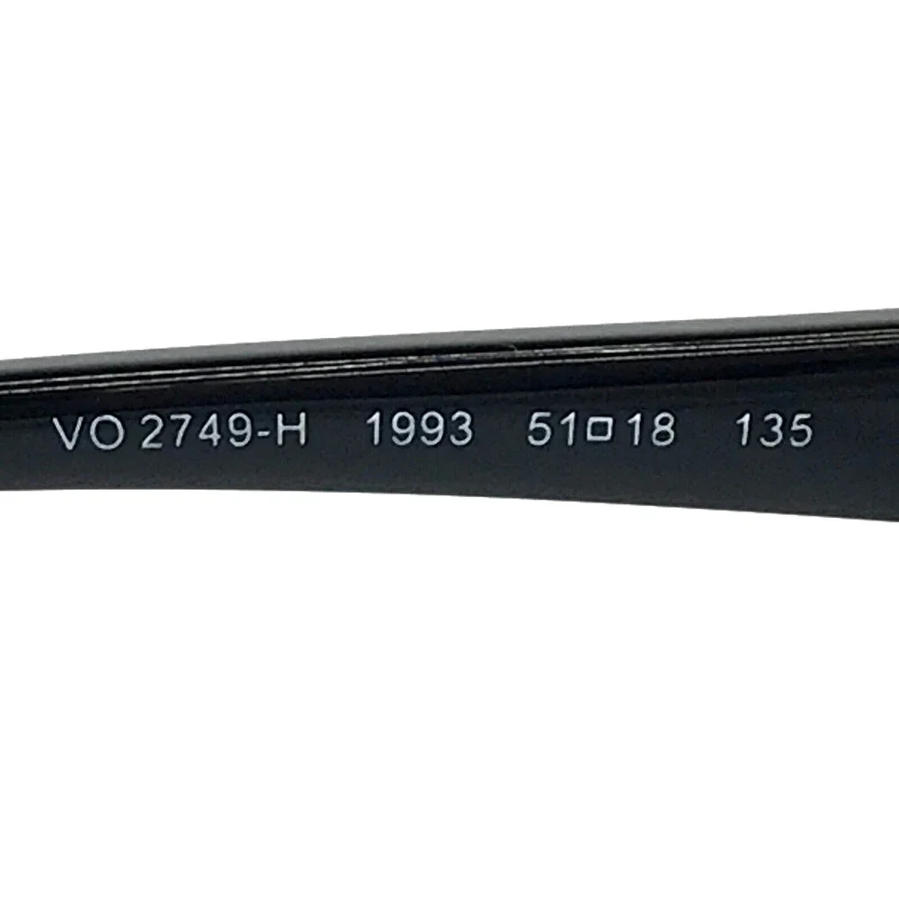 Vogue Eyeglasses Frame VO2749-H 1993 Polished Black Cat Eye Pearls 51-18-135